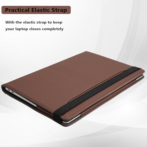 TYTX Compatible with MacBook Air 13.6 Inch Case,PU Leather MacBook Air Case for Model M4 A3240 M3 A3113 M2 A2681 2022 2023 2024 2025 Retina Display Touch ID, with Vents and Stand Function, Brown by TT TYTX - Used condition - Image 6