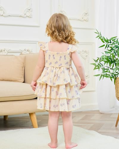 Toddler Girl Summer Dress Infant Baby Girl Casual Clothes Sleeveless Bowknot Beach Sundress with Hat4