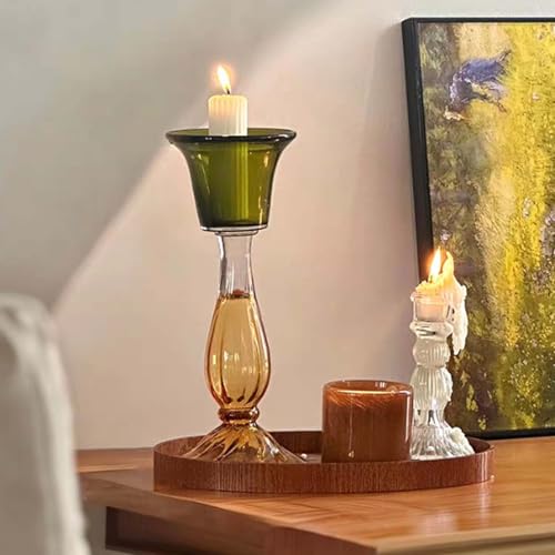Bougeoir en verre ambré pour sublimer une table terne - 8