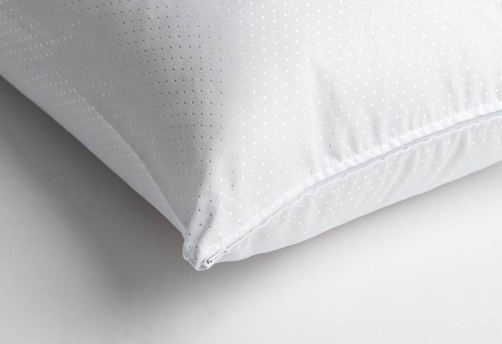 Velfont - Almohada de Fibra Royal con Doble Funda Satinada con Cremallera (150 cm)