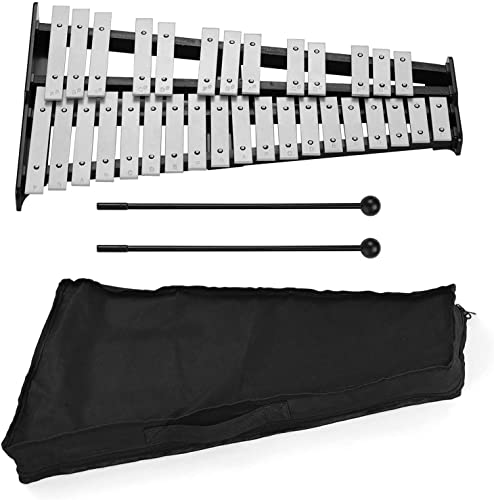 32 Note Glockenspiel Xylophon Percussion Kit With Height Adjustable Stand, Drumsticks And Carry Bag #TOP3