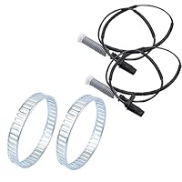Bohaner ABS Sensor ABS-Raddrehzahlsensor Sensor 2stk HINTEN ABS-SENSOR + 2x ABS-RING für BMW 1er B1-ER E81 E87 3-ER E90 E91 E92 Accessoires Zubehör