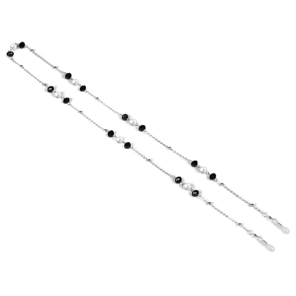 Chaîne de lunettes perles de cristal pour éviter les chutes de montures