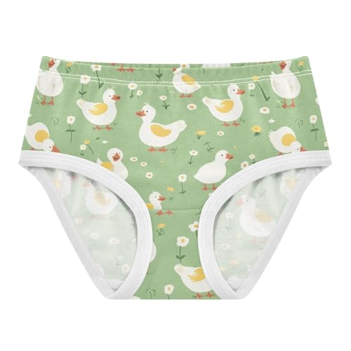 Wusikd Cartoon Ducks Girls' Underwear Cotton Cute Girls Briefs Soft Toddler Underwear 2T