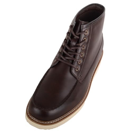 Bottes d'extérieur ultra légères à lacets pour homme en similicuir noir
