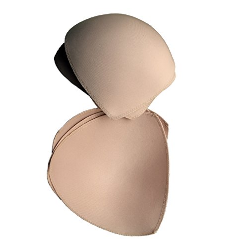 6 Pairs Large Bra Pad Insert For Sport Bra And Bikini Tops 5.9X6.69 Inch (Beige) Best For D/Dd Or E Cup #TOP4