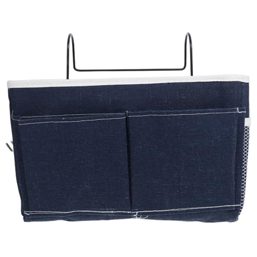 STOBAZA Bedside Hanging Storage Bag: Hanging Organizer for College Dorm Room Bunk Beds - Fabric Storage Container for Books Phones Glasses Sundries