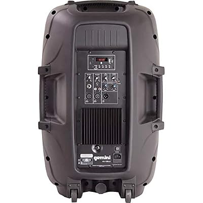 Gemini as Series AS-15BLU-PK Bluetooth Portable Party Speakers Bundle, 15 2000W Active PA Loudspeaker, Heavy Duty Speaker Stand, Remote, Microphone