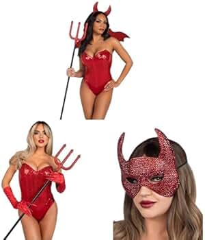Amazon.com: Bundle of Leg Avenue 2 PC Devil Kit, includes