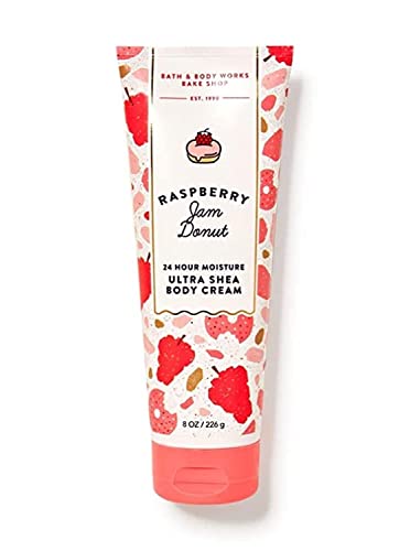 Bath and Body Works Raspberry Jam Donut Ultra Shea Body Cream 8 Ounce Full Size