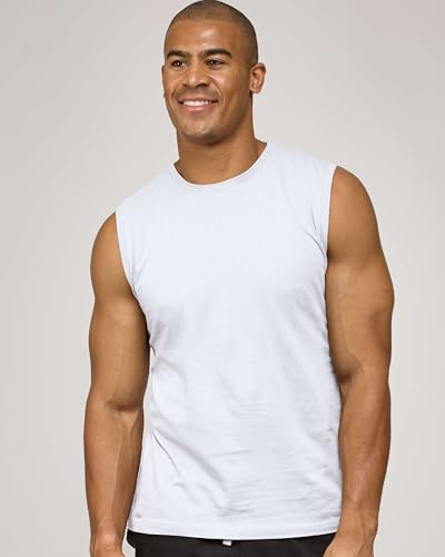 Real Essentials 5 Pack: Men's Cotton Sleeveless Crewneck Tank Top Casual Shirts Tees (Big & Tall Available)2