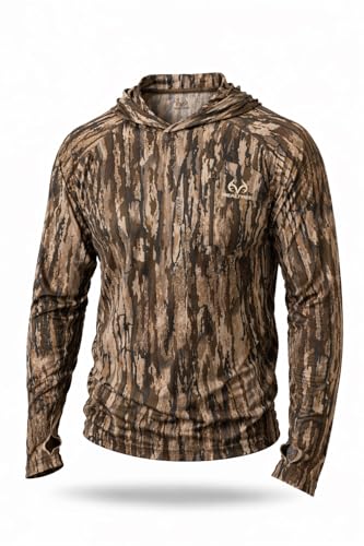Realtree Mens Ultra-Soft Camo Hoodie - Lightweight Pullover Sweatshirt for Outdoor Activities Hunting Fishing & Hiking