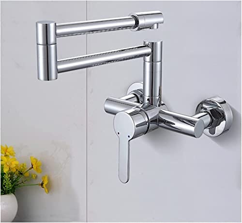 Robinet de cuisine mural haut de gamme avec bras pliable eau chaude froide - 3
