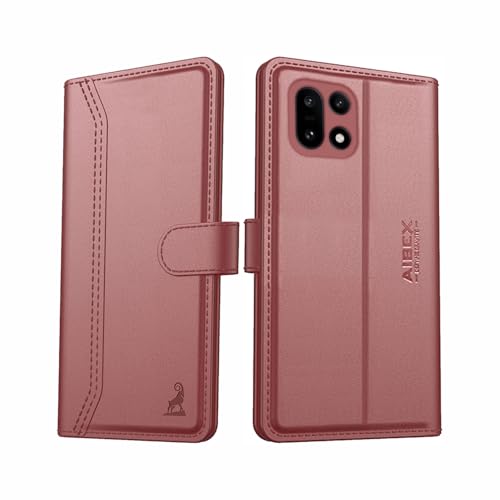 Image of AIBEX Compatible for OnePlus 15 5G Flip Cover Leather Finish | Inside TPU with Card Pockets | Wallet Stand | Complete Protection Flip Case Brown