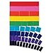 hand2mind Plastic Rainbow Blank Fraction Tiles, Montessori Math Materials for Kids to Learn Fraction Equivalence Math Manipulatives 4th Grade Fraction, Homeschool Supplies (Set of 51)