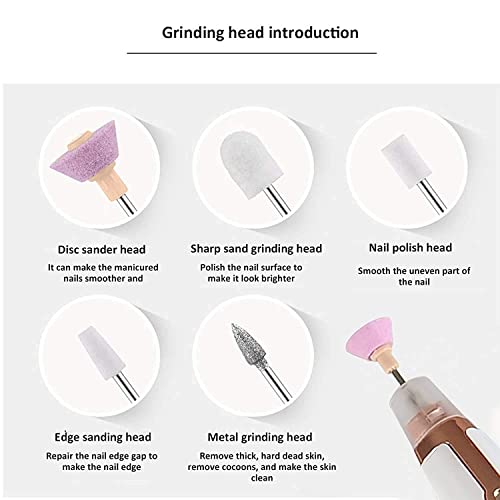 Volcano Nail Drill Machine | 5 In 1 Tool Nail Care Electric Machine Manicure & Pedicure | Grooming Nail Polish Art Kits Nails Decorator Salon Sharper Grinder - Image 6