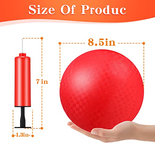Honoson 12 Pcs 6 Inch Playground Ball Bouncy Inflatable Dodgeball Kickball Dodgeball Balls For Kids Adults, Soft Rubber Ball With Pump For Sports Outdoor Games And Activities Play, Red And Green #TOP1