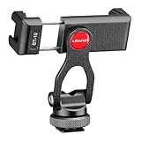 ULANZI Soporte Movil Tripode, ST-10 Adaptador Movil Tripode con 2 Zapatas, Adaptador para Trípode Soporte con rotación de 360º para iPhone Galaxy Huawei Xiaomi Oneplus y cámaras