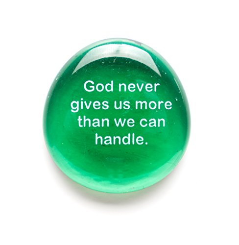 Lifeforce Glass Comfort Stones, Encouraging And Comforting Sayings Imprinted On Translucent And Opaque Glass Stones, For Anyone Facing A Challenge. Set Of Six In White Gift Box #TOP2