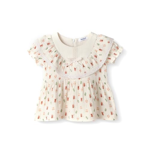 Image of Nautinati Girls' Floral Cotton Lace Dress White