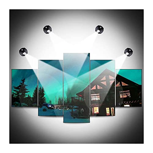 Apliques foco inalámbrico para interiores LED a pilas con mando a distancia, pack de 2 6