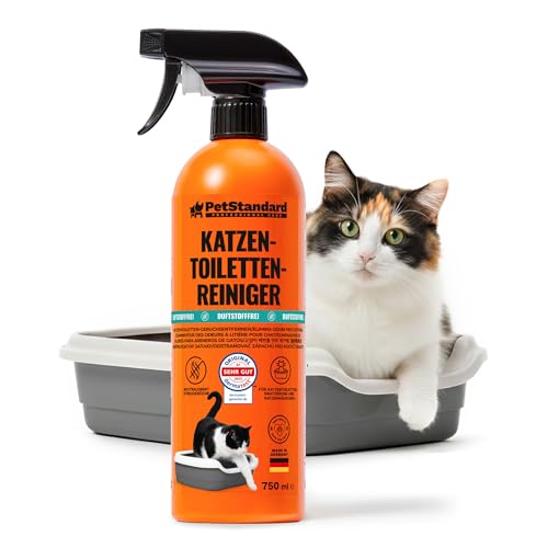 PetStandard Enzymreiniger Katzenurin 750ml Katzentoilette Geruchsneutralisierer Spray Effektiver & Duftfreier Geruchsentferner für Katzentoilette Made in Germany