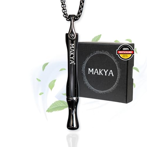 Makya Original V3 Schwarz Rauchentwöhnung Hilfsmittel I Nicht Kompatibel mit Makya Taste Geschmacksfilter I Atemstick & Atemkette zum Rauchen Aufhören I Nichtraucher mit Widerstand I Rauchstopp