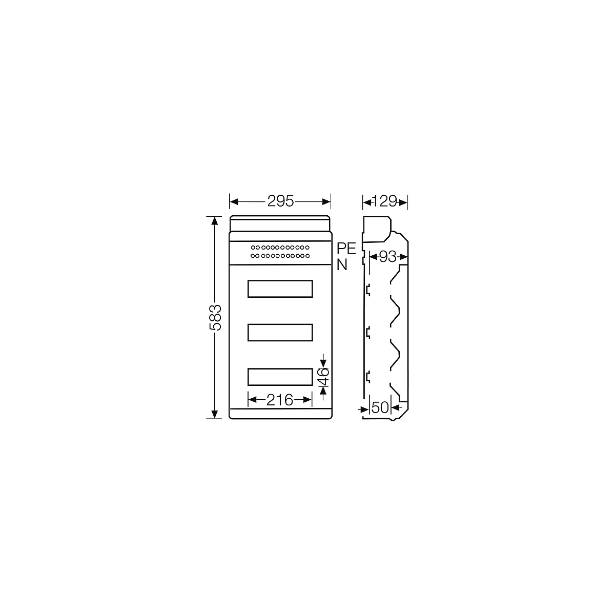 Hensel KV 90-obudowa automatu KV 9336 M 36TE IP65 metr.Vorpr ENYBOARD mały rozdzielacz instalacyjny 4012591620648