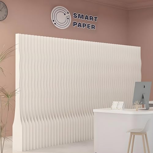 Yidlkecqey Divisor de papel plegable, divisor de habitación retráctil de papel, pantalla divisora de habitación de papel, separadores de habitación de papel y pantallas plegables de privacidad