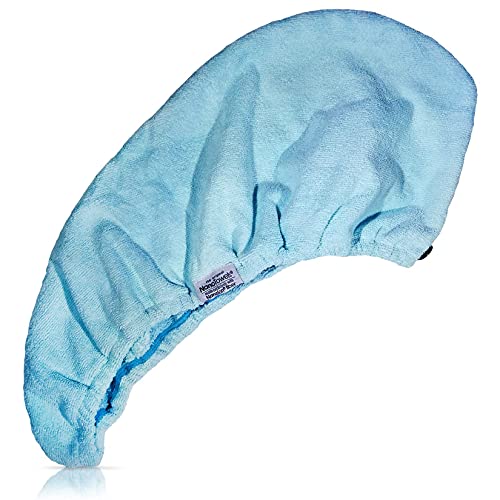 Nano Towels Hair Drying Wrap | For Drying Fine, Delicate, Thinning, Curly And Frizzy Hair | Twisty Towel Replaces Hair Dryers, Cotton & Microfiber Cloth Towels | Seashore Teal, One Size Fits All #TOP4