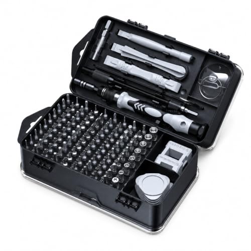 Image of 115-in-1 Precision Screwdriver Set, Magnetic Mini Repair Tool Kit with Bits, Extension Rod & Case for Phone, Laptop, Computer, Watch, Eyeglass & Electronics