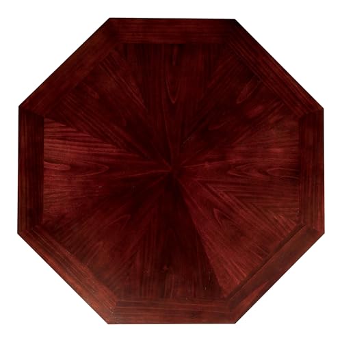 Furniture Of America IDF-GM339T Deaton Traditional Wood Octagon Gaming Table In Cherry thumb #3