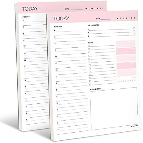 Daily Planner Notepad 8.5x11, To Do List Notepad, Undated Work Planner Notebook, To-Do Checklist Notepad, Daily To Do List Planner Notepads, Organizer Planner Cover