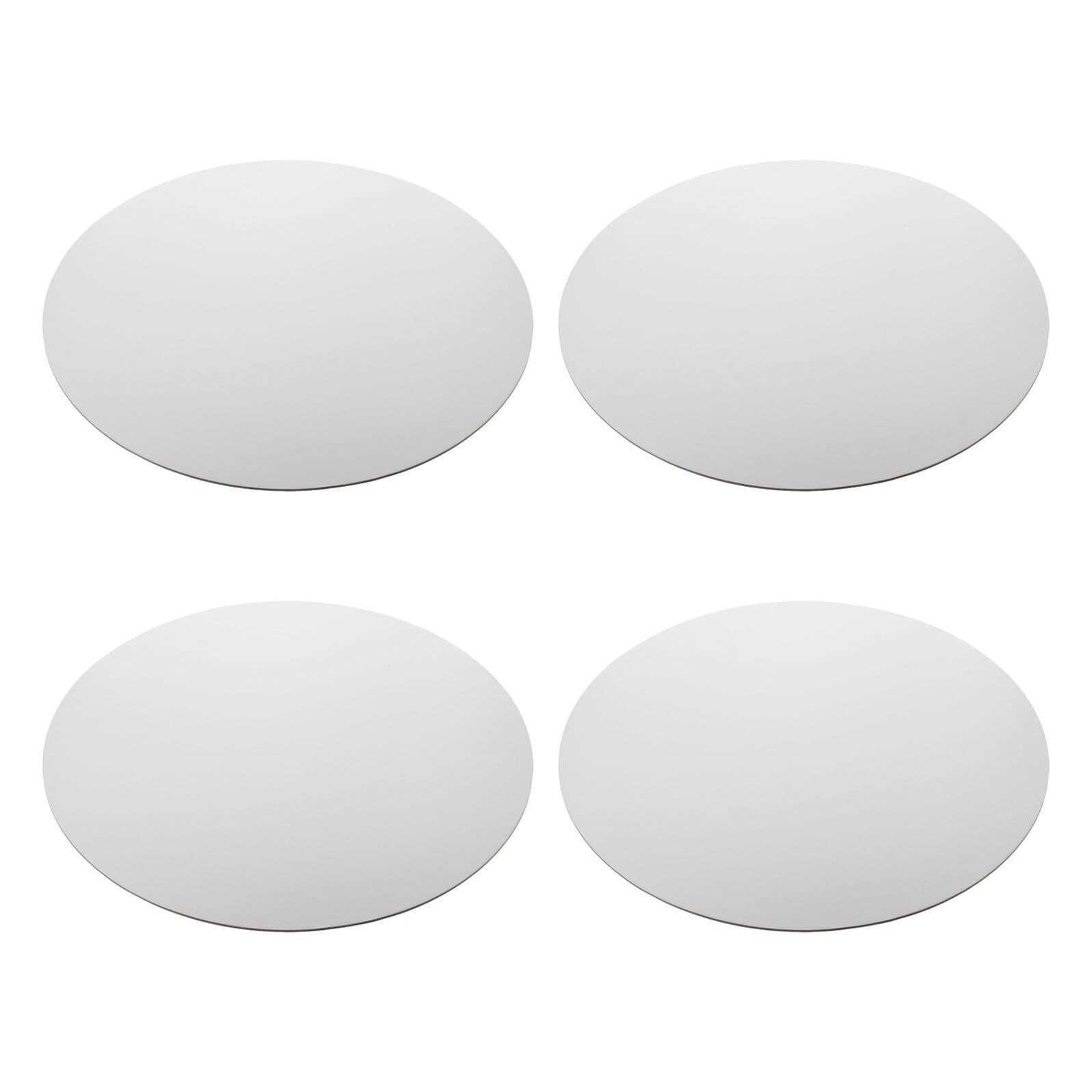 4 Pièces Lot de Toiles Rondes Toile Tendue Blanche pour Peinture à Huile Résistantes à Humidité Surface Circulaire pour Débutants et Atelier Artistique