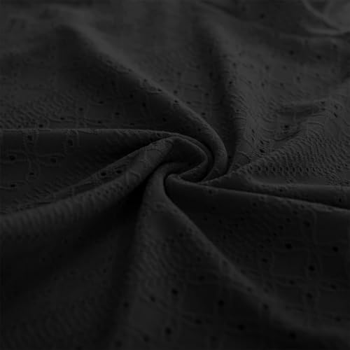 Women's Lace Embroidery Eyelet Maxi Skirt High Elastic Waisted Tiered A-Line Flowy Swing Boho Midi Long Skirts3