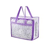 JiaGeMei Vinyl Storage Bags for Sheet, Thin Blanket, Sofa Pillow, Clothes (Purple)