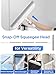 Silicone Floor Squeegee, 180° Rotating Air Broom, Squeegee for Floor with a Long Handle, Magic Broom for Water and Pet Hair Removal on Bathroom Floors, Tile, Deck and Glass, Indoor Cleaning Tool