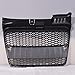 TLAPS 7422438853844 Compatible With 2005 2006-2008 Audi A4 B7 Matte Black RS-Honeycomb Mesh Front Bumper Grill Grille With Emblem Base