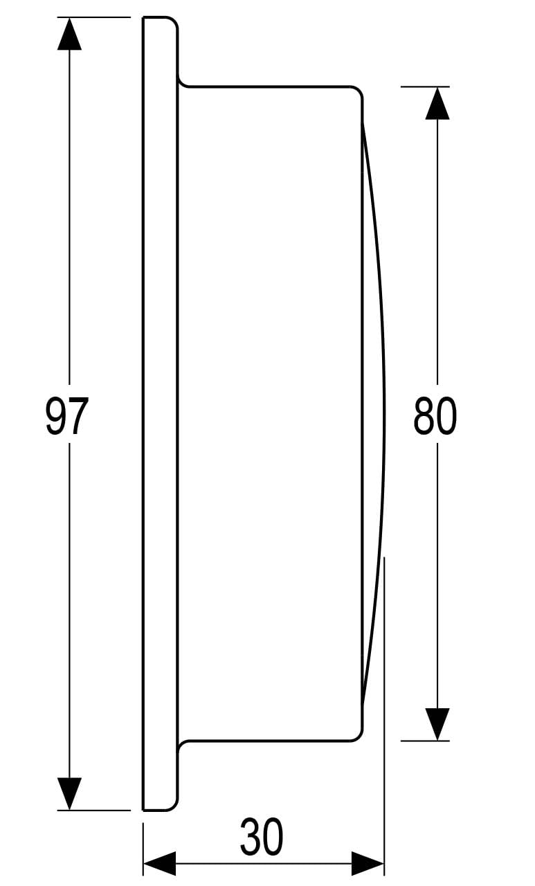 Delite Barometer Altitude Messing, Gold, 97 x 30 mm, 848b