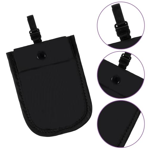 Image of Blocking Travel Bra Undercover Wallet, Hidden Bra Pouch with Adjustable Elastic Strap Proof Under Clothes Secret Pouch for Passport Credit Cards Money Valuables Black