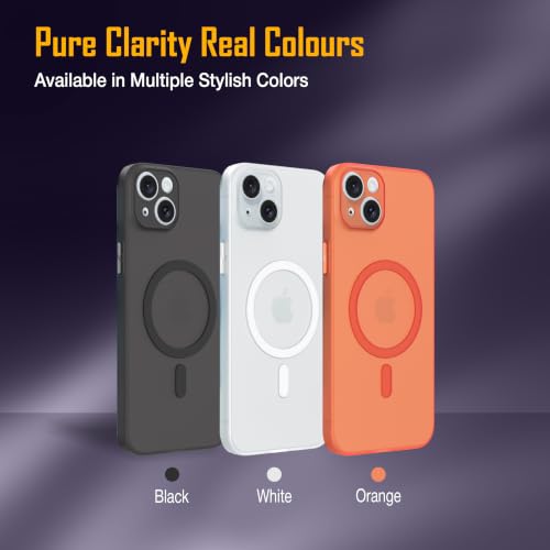 Image of ZAP CASE Paper Thin Case for iPhone 15 Plus | Ultra-Slim 0.5 mm Back Cover | Metal Buttons | Lightweight | Matte Finish | Anti-Fingerprint | Scratch Resistant | Camera Protection | Magsafe | Black