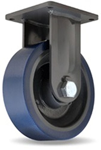 10" Hamilton-Maxi-Duty R-MD-104SYT Rigid Plate Caster, Polylast Wheel, 5,000 lbs