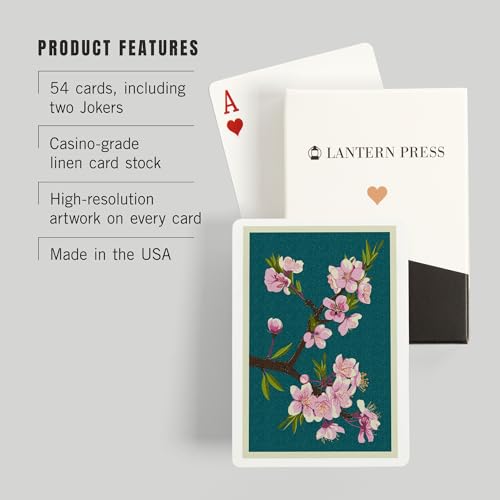 Cherry Blossoms, 52 cartas de póker tamaño estándar miniatura 3