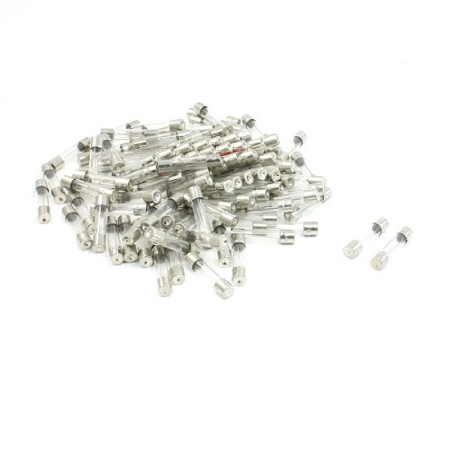 Uxcell a13050700ux0176 100 Pcs 250 Volts 0.5Amp Fast Blow Type Glass Tube Fuses 5 x 20 mm (Pack of 100)