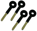 fiXte Universal Brass Bolt Key Security Rack Door Star Key Lock for Doors and Windows 80mm Key Length 30mm (Pack of 4)