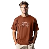 NOBERO Camiseta para hombre tipografía algodón regular fit, Nutshell-be Fearlessly Authentic, XL