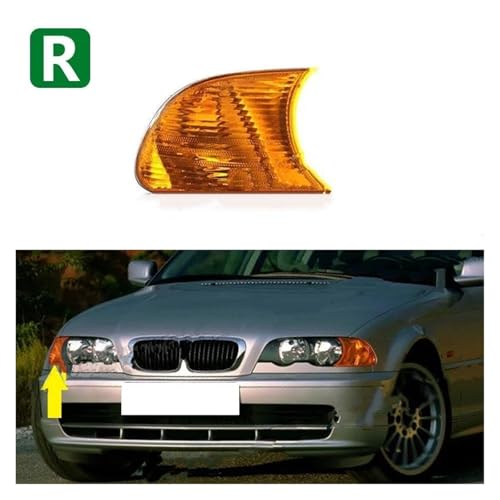 Intermitente para E46 Coupe de 2 puertas: piloto intermitente curvo para modelos 1998-2001 3