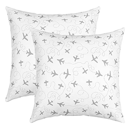 Cartoon Flight Pillow Cases Cushion Covers Kids Airplane Throw Pillow Covers 18