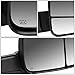 Pair of Black Powered Heated Glass Foldable Side Towing Mirrors Compatible with Dodge Ram 09-16