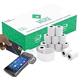 VAERSE 10 Rollos de Papel Termico 57x35x12 Para Datáfono, caja registradora o TPV. Sin Bisfenol A.